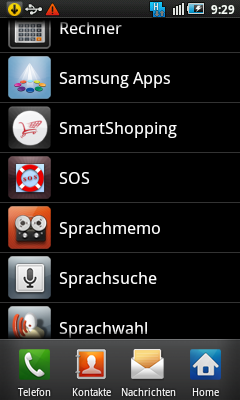 Liste der Apps
